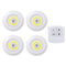 3W COB LED Under Cabinet Light Indoor Tap Remote Dimmable Battery Book Table Night Lamp for Corridor Stair Kitchen Loft Lighting