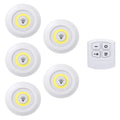 3W COB LED Under Cabinet Light Indoor Tap Remote Dimmable Battery Book Table Night Lamp for Corridor Stair Kitchen Loft Lighting