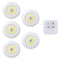 3W COB LED Under Cabinet Light Indoor Tap Remote Dimmable Battery Book Table Night Lamp for Corridor Stair Kitchen Loft Lighting