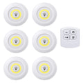 3W COB LED Under Cabinet Light Indoor Tap Remote Dimmable Battery Book Table Night Lamp for Corridor Stair Kitchen Loft Lighting