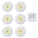 3W COB LED Under Cabinet Light Indoor Tap Remote Dimmable Battery Book Table Night Lamp for Corridor Stair Kitchen Loft Lighting
