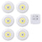 3W COB LED Under Cabinet Light Indoor Tap Remote Dimmable Battery Book Table Night Lamp for Corridor Stair Kitchen Loft Lighting