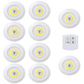 3W COB LED Under Cabinet Light Indoor Tap Remote Dimmable Battery Book Table Night Lamp for Corridor Stair Kitchen Loft Lighting