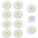 3W COB LED Under Cabinet Light Indoor Tap Remote Dimmable Battery Book Table Night Lamp for Corridor Stair Kitchen Loft Lighting