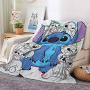 Blue Lilo & Stitch Anime Blanket Plush Flannel Decoration Throw TV Blankets Bedspread for Children Boy Girls Summer Blanket