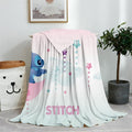 Blue Lilo & Stitch Anime Blanket Plush Flannel Decoration Throw TV Blankets Bedspread for Children Boy Girls Summer Blanket