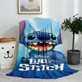 Blue Lilo & Stitch Anime Blanket Plush Flannel Decoration Throw TV Blankets Bedspread for Children Boy Girls Summer Blanket