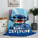 Blue Lilo & Stitch Anime Blanket Plush Flannel Decoration Throw TV Blankets Bedspread for Children Boy Girls Summer Blanket