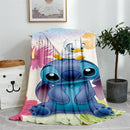 Blue Lilo & Stitch Anime Blanket Plush Flannel Decoration Throw TV Blankets Bedspread for Children Boy Girls Summer Blanket