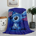 Blue Lilo & Stitch Anime Blanket Plush Flannel Decoration Throw TV Blankets Bedspread for Children Boy Girls Summer Blanket