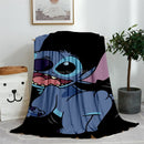 Blue Lilo & Stitch Anime Blanket Plush Flannel Decoration Throw TV Blankets Bedspread for Children Boy Girls Summer Blanket
