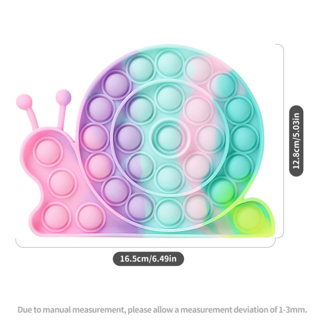 Fruit Animal Simple Fidget Toy Push Bubble Sensory Stress Sensory Toy Relief Funny Anti-stress Hand Toys for Adult Children