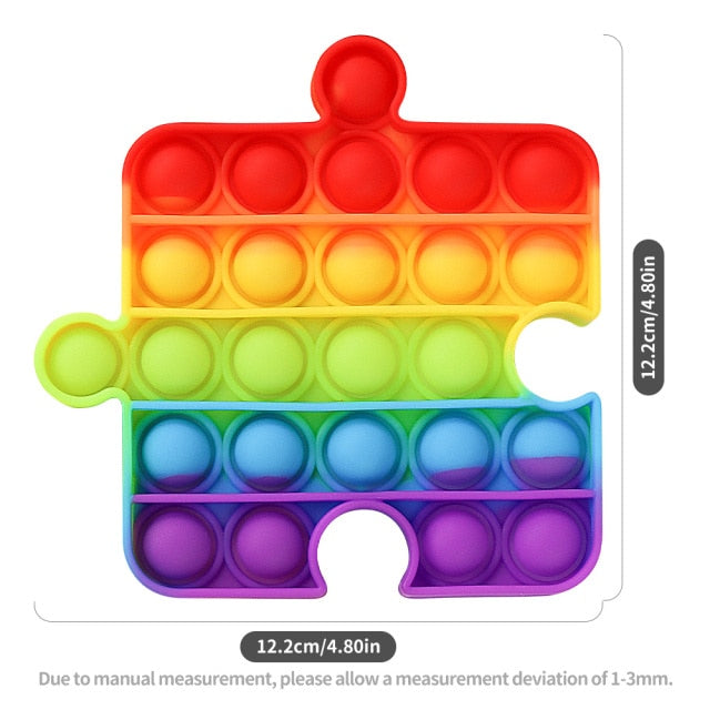 Fruit Animal Simple Fidget Toy Push Bubble Sensory Stress Sensory Toy Relief Funny Anti-stress Hand Toys for Adult Children