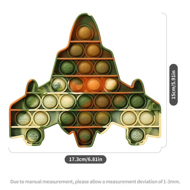 Fruit Animal Simple Fidget Toy Push Bubble Sensory Stress Sensory Toy Relief Funny Anti-stress Hand Toys for Adult Children