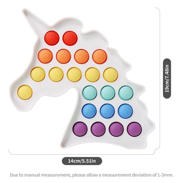 Fruit Animal Simple Fidget Toy Push Bubble Sensory Stress Sensory Toy Relief Funny Anti-stress Hand Toys for Adult Children