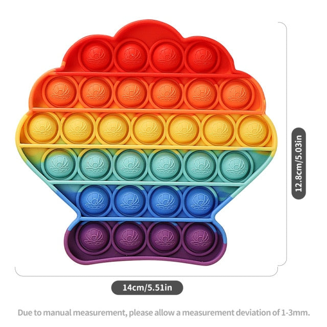 Fruit Animal Simple Fidget Toy Push Bubble Sensory Stress Sensory Toy Relief Funny Anti-stress Hand Toys for Adult Children