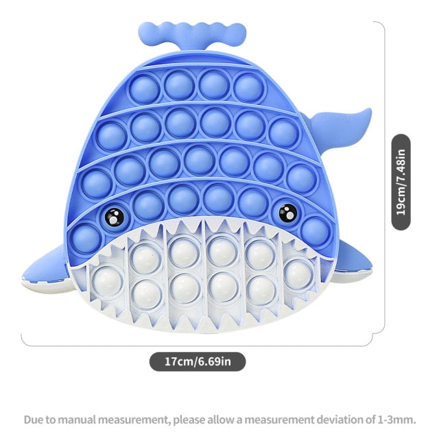 Fruit Animal Simple Fidget Toy Push Bubble Sensory Stress Sensory Toy Relief Funny Anti-stress Hand Toys for Adult Children