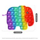 Fruit Animal Simple Fidget Toy Push Bubble Sensory Stress Sensory Toy Relief Funny Anti-stress Hand Toys for Adult Children