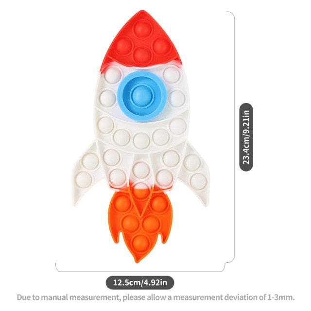 Fruit Animal Simple Fidget Toy Push Bubble Sensory Stress Sensory Toy Relief Funny Anti-stress Hand Toys for Adult Children