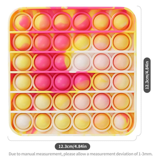 Fruit Animal Simple Fidget Toy Push Bubble Sensory Stress Sensory Toy Relief Funny Anti-stress Hand Toys for Adult Children