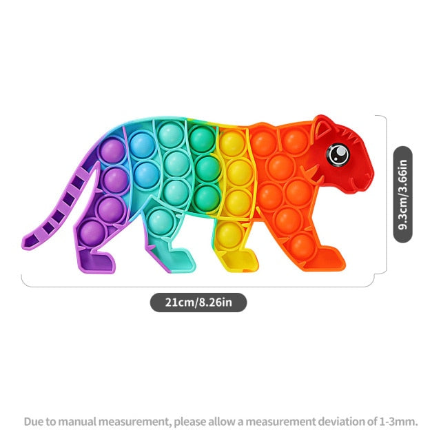 Fruit Animal Simple Fidget Toy Push Bubble Sensory Stress Sensory Toy Relief Funny Anti-stress Hand Toys for Adult Children