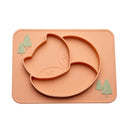 Bopoobo Baby Dishes Silicone Suction Plate Cute Crab Children Feeding Plate Non-Slip Baby Food Feeding Bowl For Children