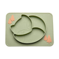 Bopoobo Baby Dishes Silicone Suction Plate Cute Crab Children Feeding Plate Non-Slip Baby Food Feeding Bowl For Children