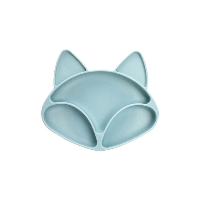 Bopoobo Baby Dishes Silicone Suction Plate Cute Crab Children Feeding Plate Non-Slip Baby Food Feeding Bowl For Children