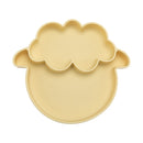 Bopoobo Baby Dishes Silicone Suction Plate Cute Crab Children Feeding Plate Non-Slip Baby Food Feeding Bowl For Children