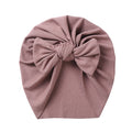 Solid Ribbed Bunny Knot Turban Hats for Baby Boys Girls Beanies Striped Thin Elastic Caps Bonnet Newborn Toddler 0-4T Headwraps