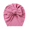 Solid Ribbed Bunny Knot Turban Hats for Baby Boys Girls Beanies Striped Thin Elastic Caps Bonnet Newborn Toddler 0-4T Headwraps