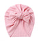 Solid Ribbed Bunny Knot Turban Hats for Baby Boys Girls Beanies Striped Thin Elastic Caps Bonnet Newborn Toddler 0-4T Headwraps