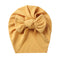Solid Ribbed Bunny Knot Turban Hats for Baby Boys Girls Beanies Striped Thin Elastic Caps Bonnet Newborn Toddler 0-4T Headwraps