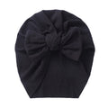 Solid Ribbed Bunny Knot Turban Hats for Baby Boys Girls Beanies Striped Thin Elastic Caps Bonnet Newborn Toddler 0-4T Headwraps