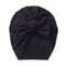 Solid Ribbed Bunny Knot Turban Hats for Baby Boys Girls Beanies Striped Thin Elastic Caps Bonnet Newborn Toddler 0-4T Headwraps
