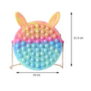 Cute Bag Fidget Toys Reliver Stress Toy Rainbow Push Bubble Simple Dimmer Antistress Toy Children Sensory Game Toy Backpack