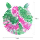 Cute Bag Fidget Toys Reliver Stress Toy Rainbow Push Bubble Simple Dimmer Antistress Toy Children Sensory Game Toy Backpack