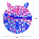 Cute Bag Fidget Toys Reliver Stress Toy Rainbow Push Bubble Simple Dimmer Antistress Toy Children Sensory Game Toy Backpack