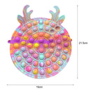 Cute Bag Fidget Toys Reliver Stress Toy Rainbow Push Bubble Simple Dimmer Antistress Toy Children Sensory Game Toy Backpack