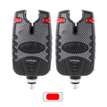 2 piece LED Carp Fishing Alarms Indicators Bite Alarm Adjustable Volume Tone Sensitivity