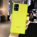 Square Fluorescent Glitter Phone Case For Samsung S20 FE Plus Note 20 Ultra S10 A71 A51 A50 A70 S21 Ultra FE A52 A72 Soft Cover