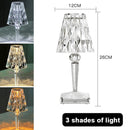 Diamond Table Lamp USB Rechargeable Acrylic Decoration Desk Lamps Bedroom Bedside Bar Crystal Lighting Fixtures Gift Night Light
