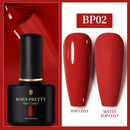 BORN PRETTY 10ml Gel Nail Polish Red Nude Nail Gel Semi Permanent Solid Nail Gel Varnish Soak Off UV Gel for Base Top Coat