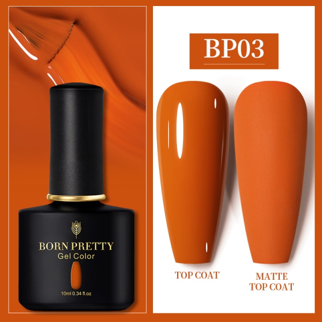 BORN PRETTY 10ml Gel Nail Polish Red Nude Nail Gel Semi Permanent Solid Nail Gel Varnish Soak Off UV Gel for Base Top Coat