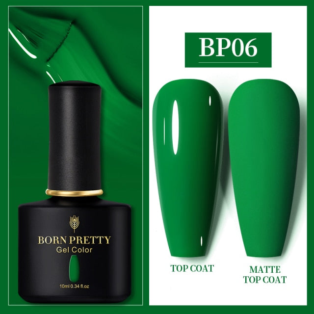 BORN PRETTY 10ml Gel Nail Polish Red Nude Nail Gel Semi Permanent Solid Nail Gel Varnish Soak Off UV Gel for Base Top Coat