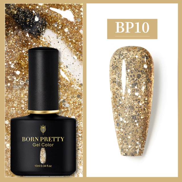 BORN PRETTY 10ml Gel Nail Polish Red Nude Nail Gel Semi Permanent Solid Nail Gel Varnish Soak Off UV Gel for Base Top Coat