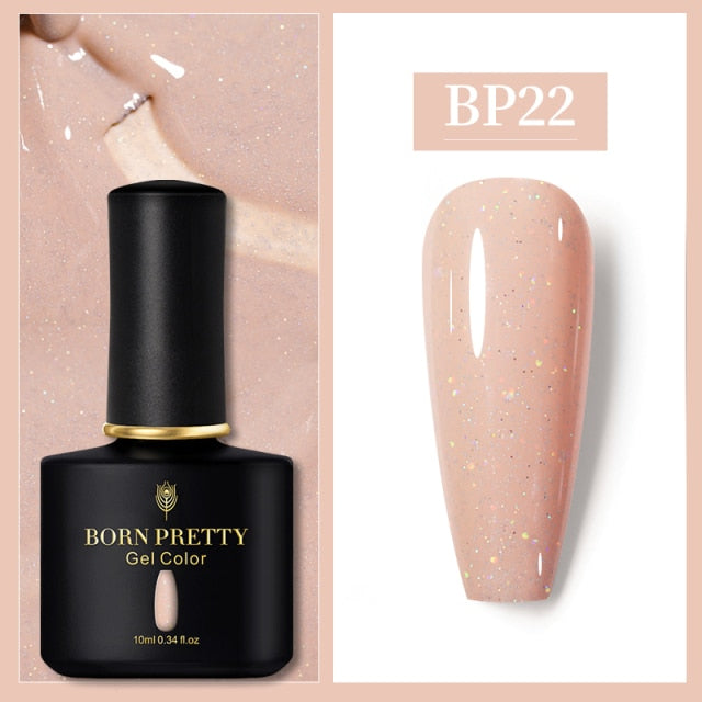 BORN PRETTY 10ml Gel Nail Polish Red Nude Nail Gel Semi Permanent Solid Nail Gel Varnish Soak Off UV Gel for Base Top Coat