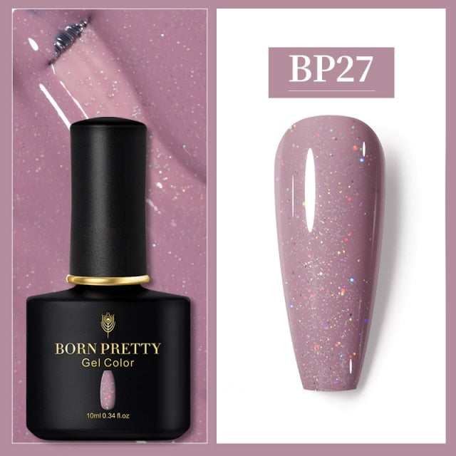 BORN PRETTY 10ml Gel Nail Polish Red Nude Nail Gel Semi Permanent Solid Nail Gel Varnish Soak Off UV Gel for Base Top Coat