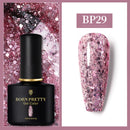 BORN PRETTY 10ml Gel Nail Polish Red Nude Nail Gel Semi Permanent Solid Nail Gel Varnish Soak Off UV Gel for Base Top Coat