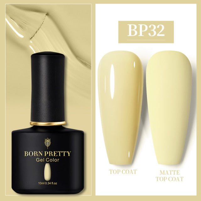 BORN PRETTY 10ml Gel Nail Polish Red Nude Nail Gel Semi Permanent Solid Nail Gel Varnish Soak Off UV Gel for Base Top Coat